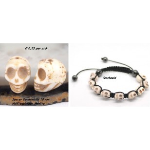 Kraal Doodshoofd 14x10mm